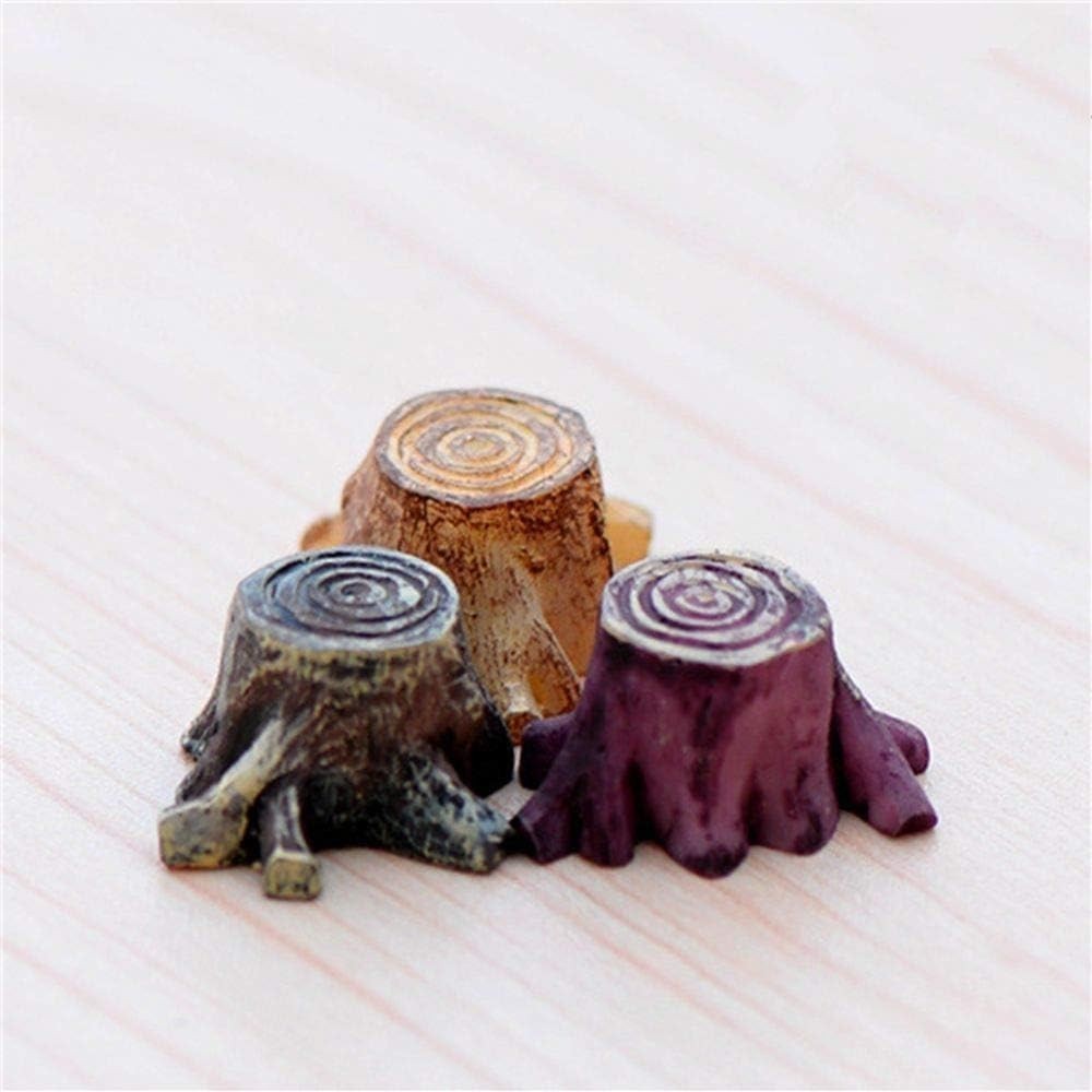 Artificial Tree Stumps, 3Pcs Stumps Ornaments, Garden Mini Decoration, Resin …
