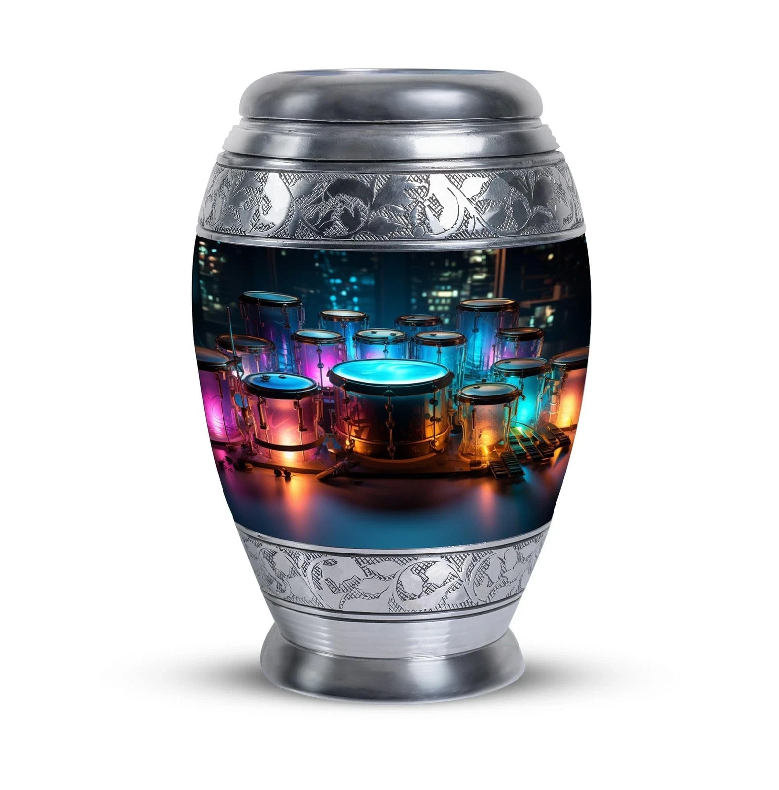 Drum Burial Urns for Adult Human Ashes Dad – Small Human Urn for Ashes for Wo…