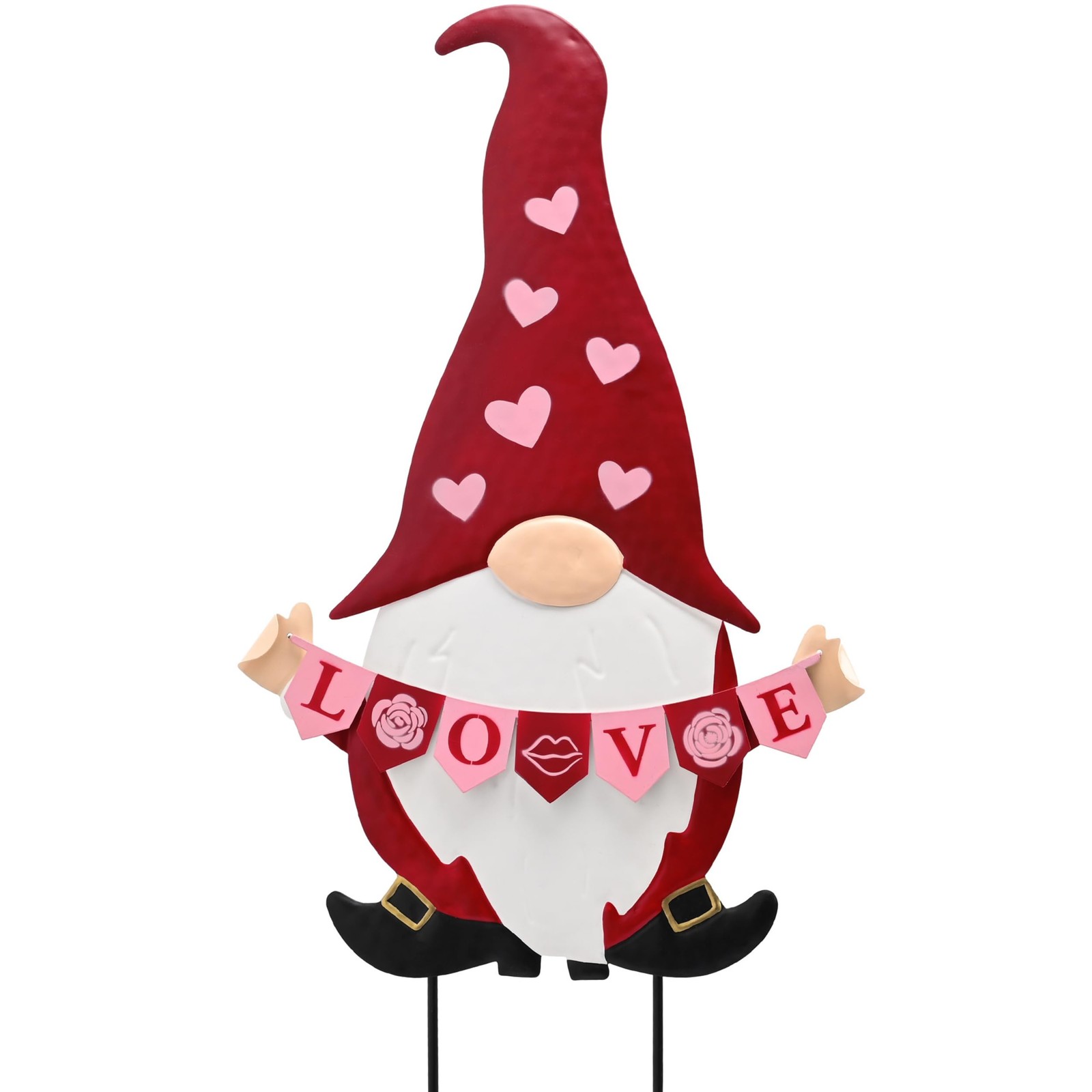 Valentines Decorations Outdoor for Home, Metal Garden Gnomes Decor Yard Stake…