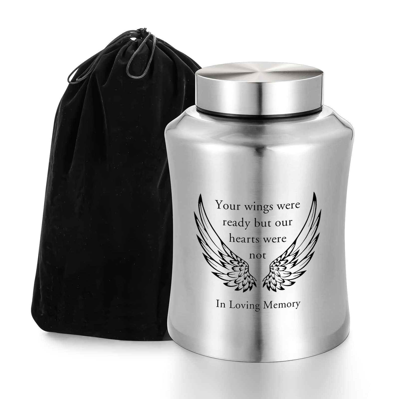 Urns for Ashes Decorative Urns for Adult Human Ashes Large Stainless Steel Cr…