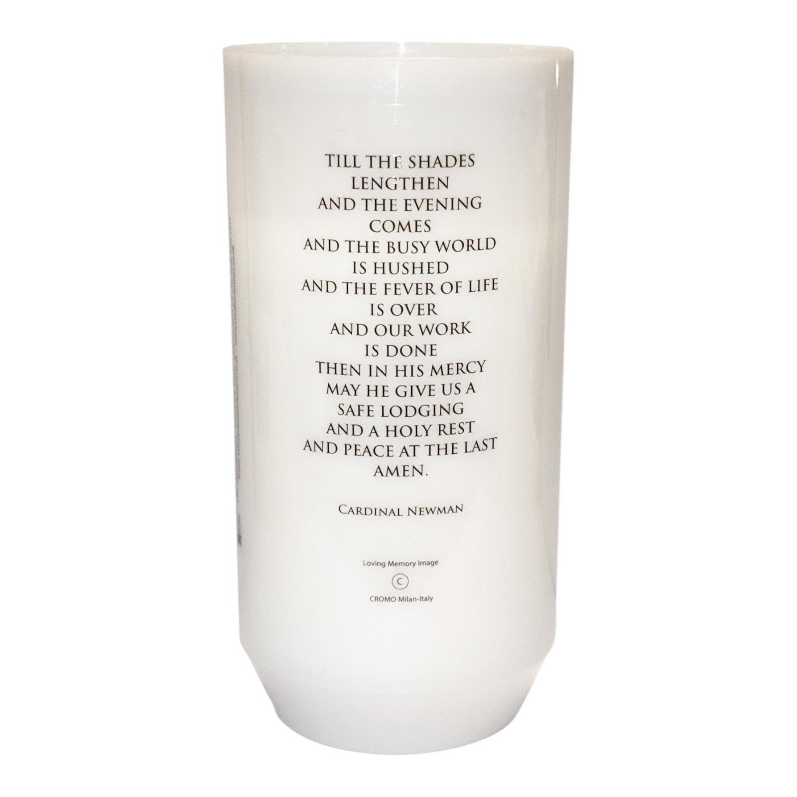 Memorial Votive Candle In Holder with Prayer In Loving Memory 40 hour Burn Time