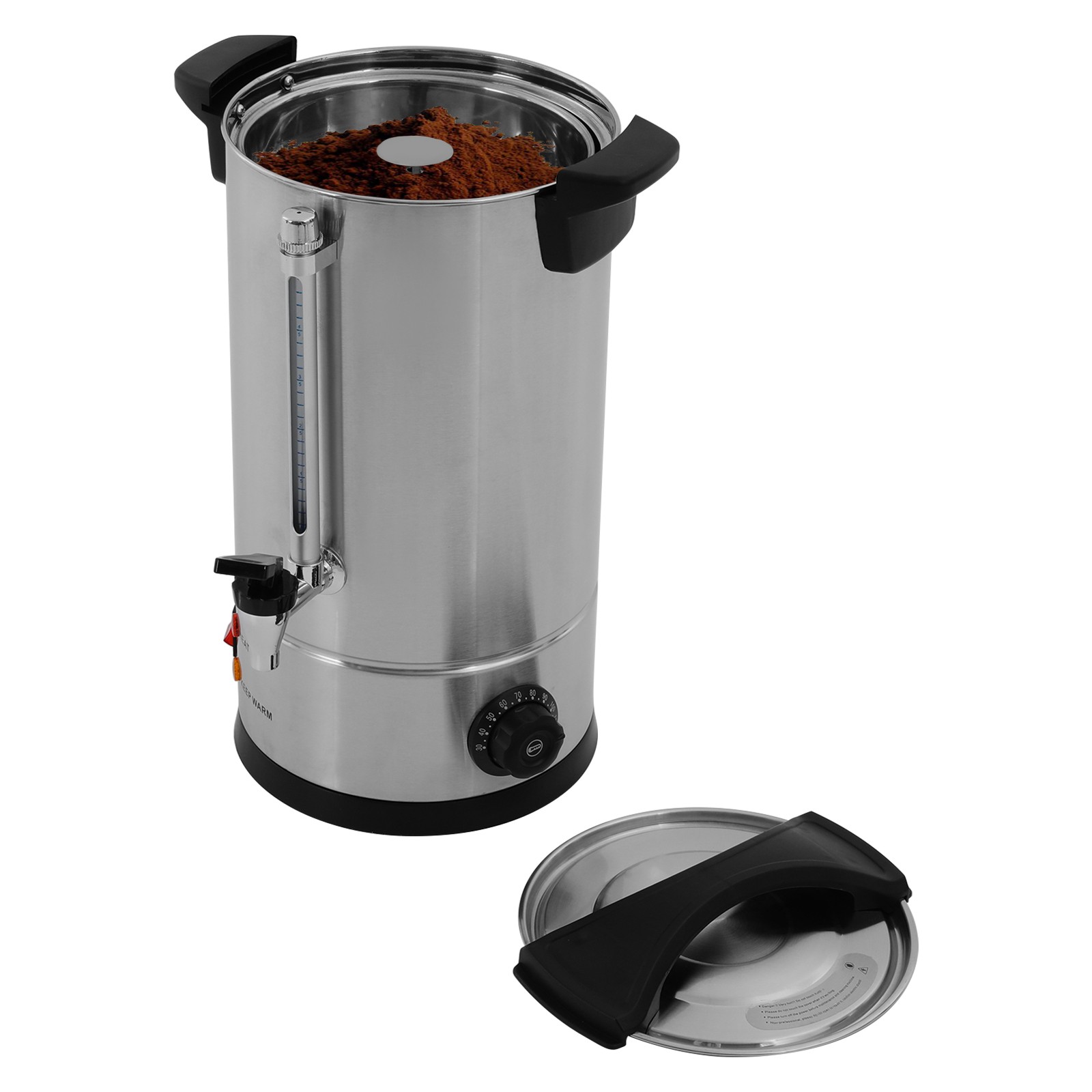 110V US 10L Commercial Electric Coffee Maker Urn, 304 SS Large Coffee Dispenser