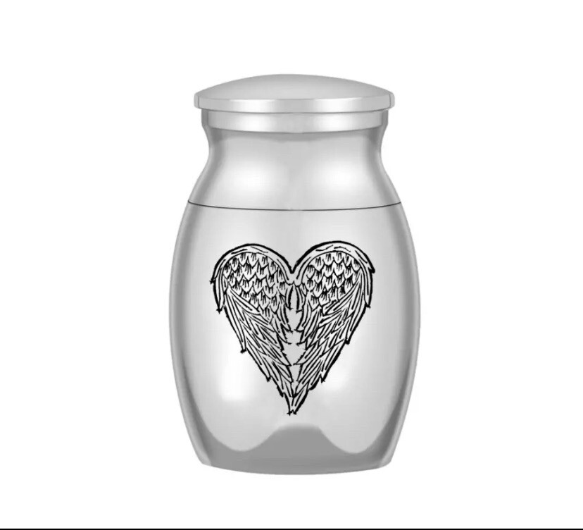 cremation urn angel wings 16mmx24mm