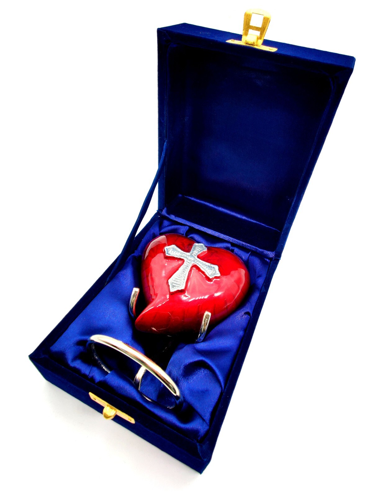 Jesus Cross Heart Keepsake Urn Cremation Small Urn for Ashes- Perfect for Adults