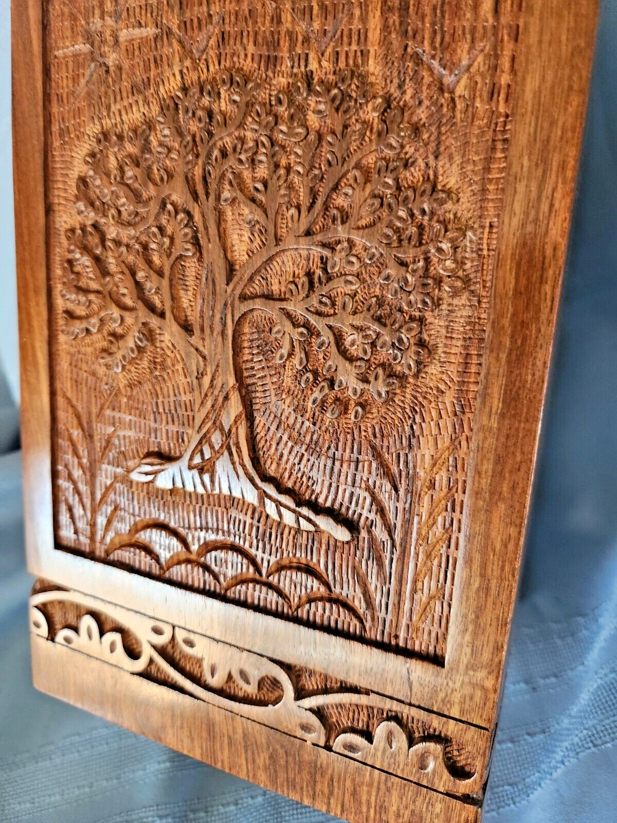 Rosewood Tree of Life Wood Memorial Urn Adult Large for Human Ashes 250 Lbs