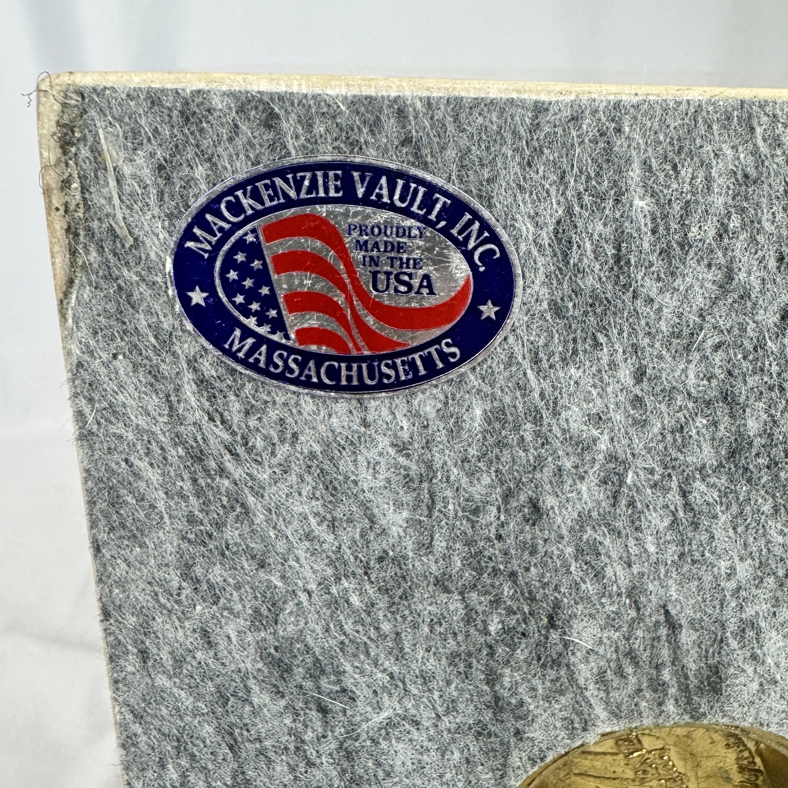 MacKenzie Vault Inc Cultured Marble Cremation URN Adult Beige Rectangular USA