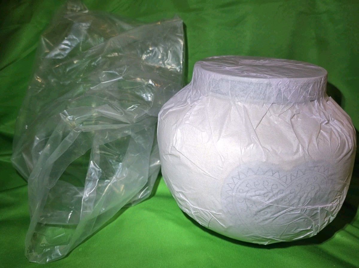 hlc Urn Pearlescent White Silver Heart Candle Cremation Memorial Funeral, NIB
