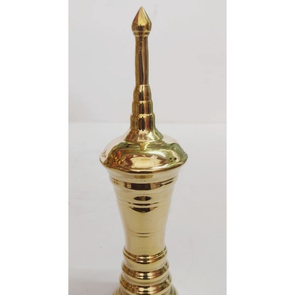 Thai Brass Urn Standing Stupa Cremation Urn Ashes Buddha Bone New 15″ Tall
