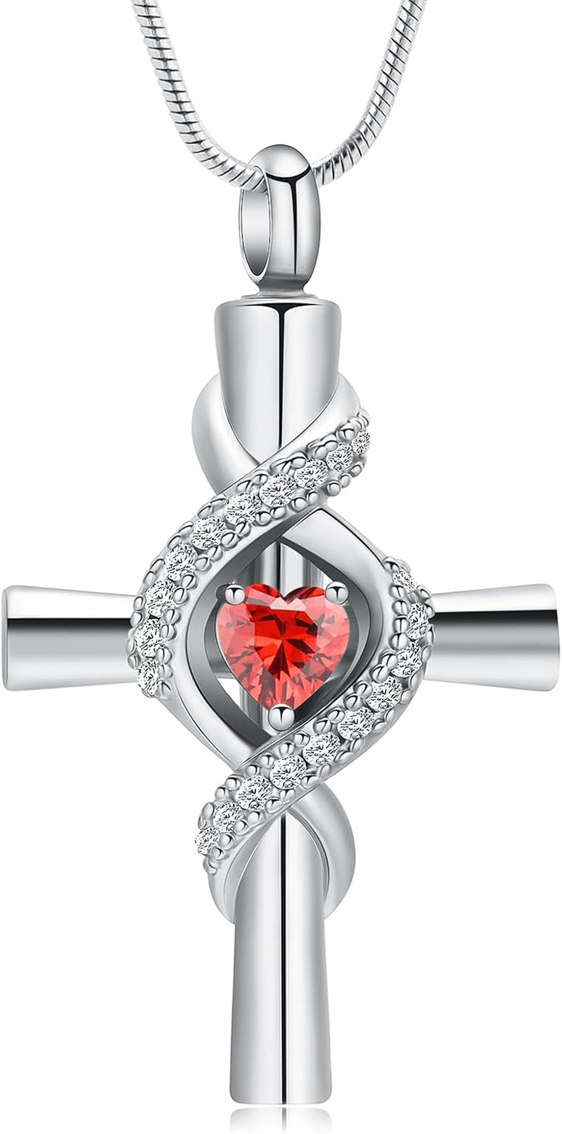 Infinity Urn Necklace for Ashes Cross Cremation Jewelry Memorial Necklace Births