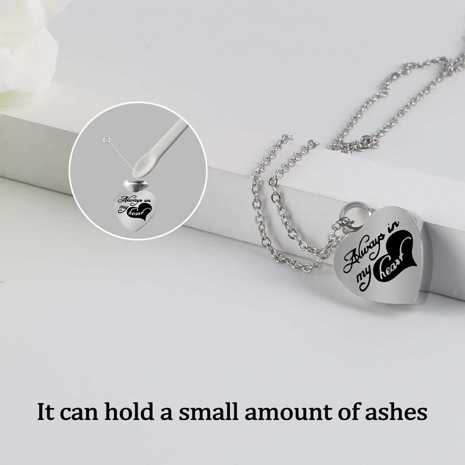 Small Keepsake Urns for Human or Pet Ashes – Mini, Tiny, Heart Shaped Case with