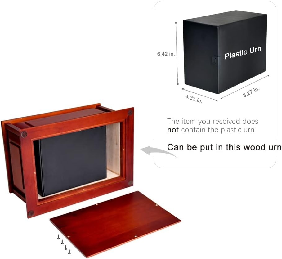 Extra Large Handmade Light Cherry Cremation Urn for Adult Male Ashes – 400 Cu In