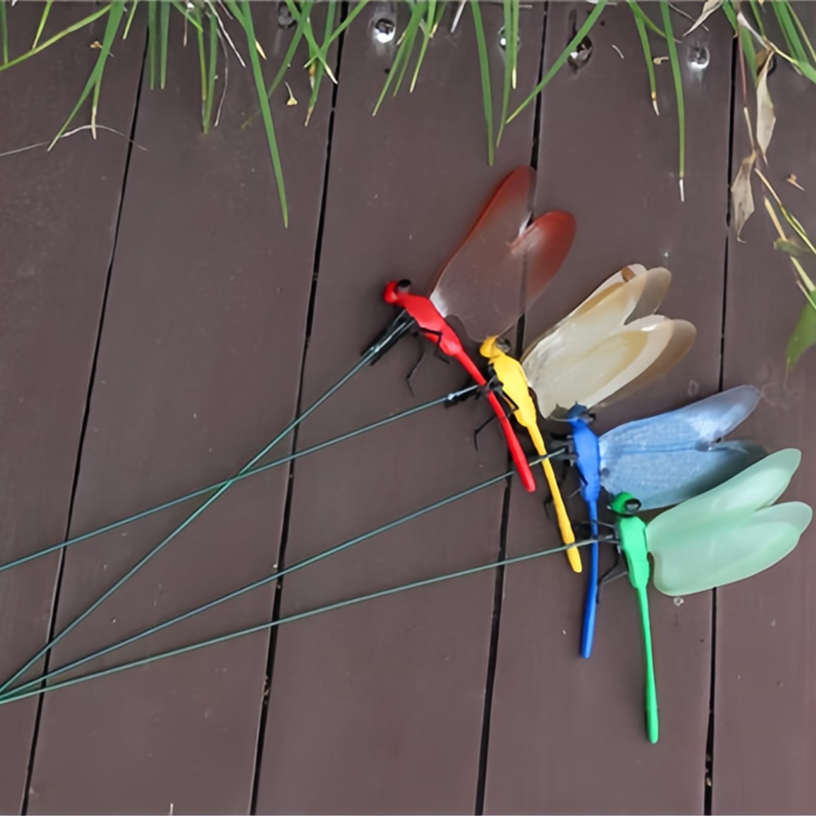 3D Dragonfly Garden Stakes Colorful PVC Decor for Indoor Outdoor Plants