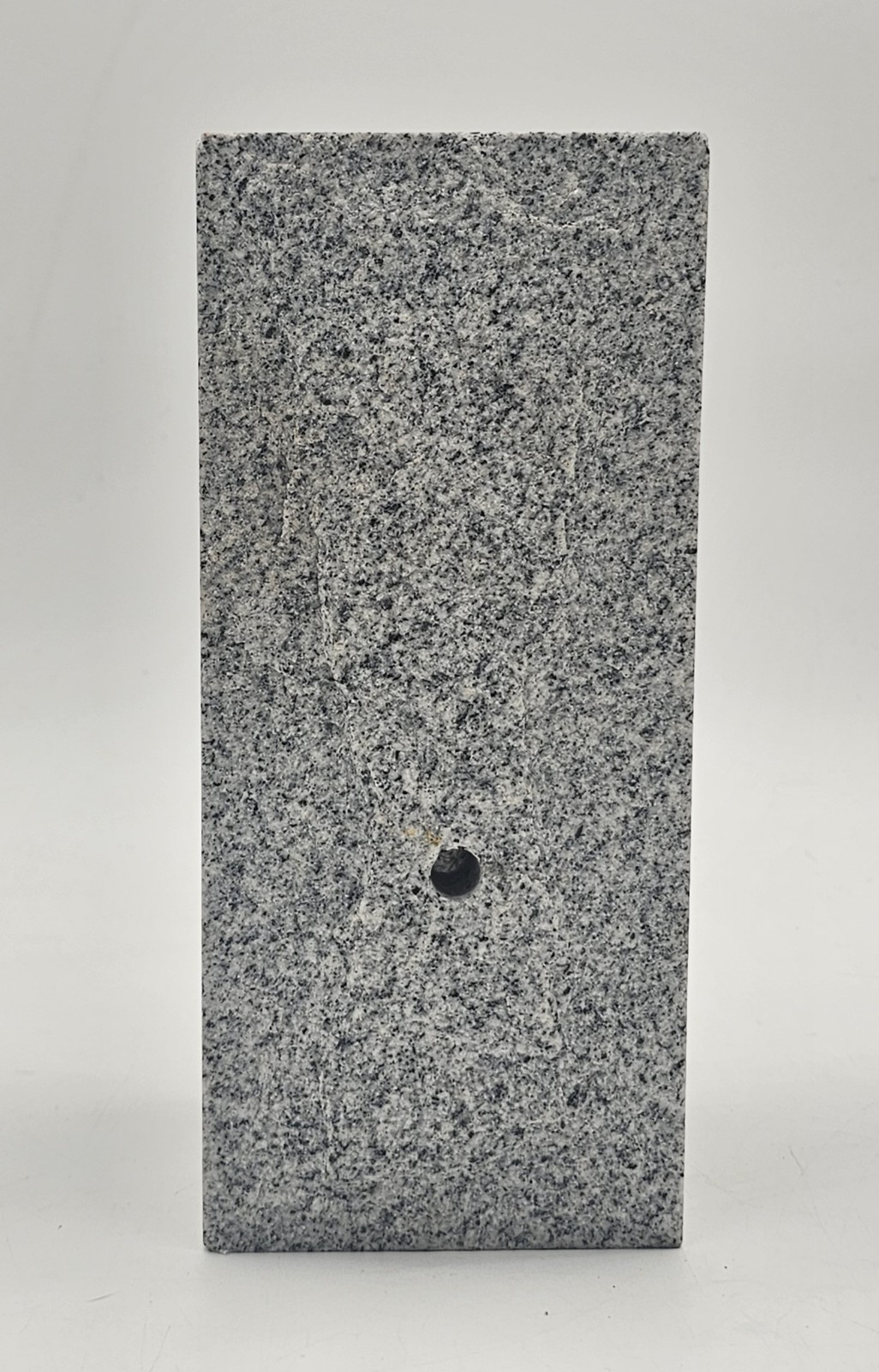 Granite Memorial Vase Tapered Gray Shiney Speckled Edged Cemetery 9″×5.25″×4″