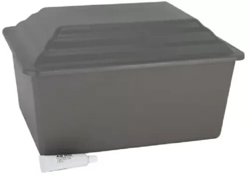 Large/Adult Gray Polymer Urn Vault for Ground Burial Funeral Cremation Urn