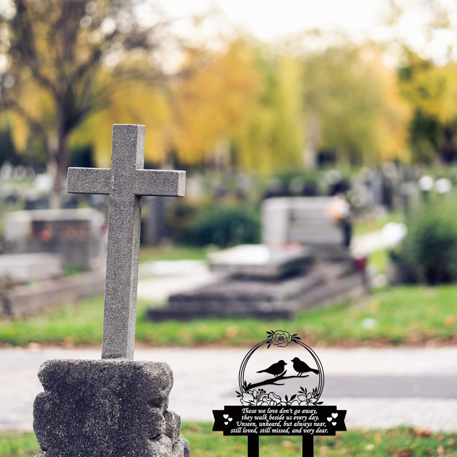 Geelin Cardinals Memorial Grave Marker 13.78 X 10.63 Inch Metal Cemetery Decorat