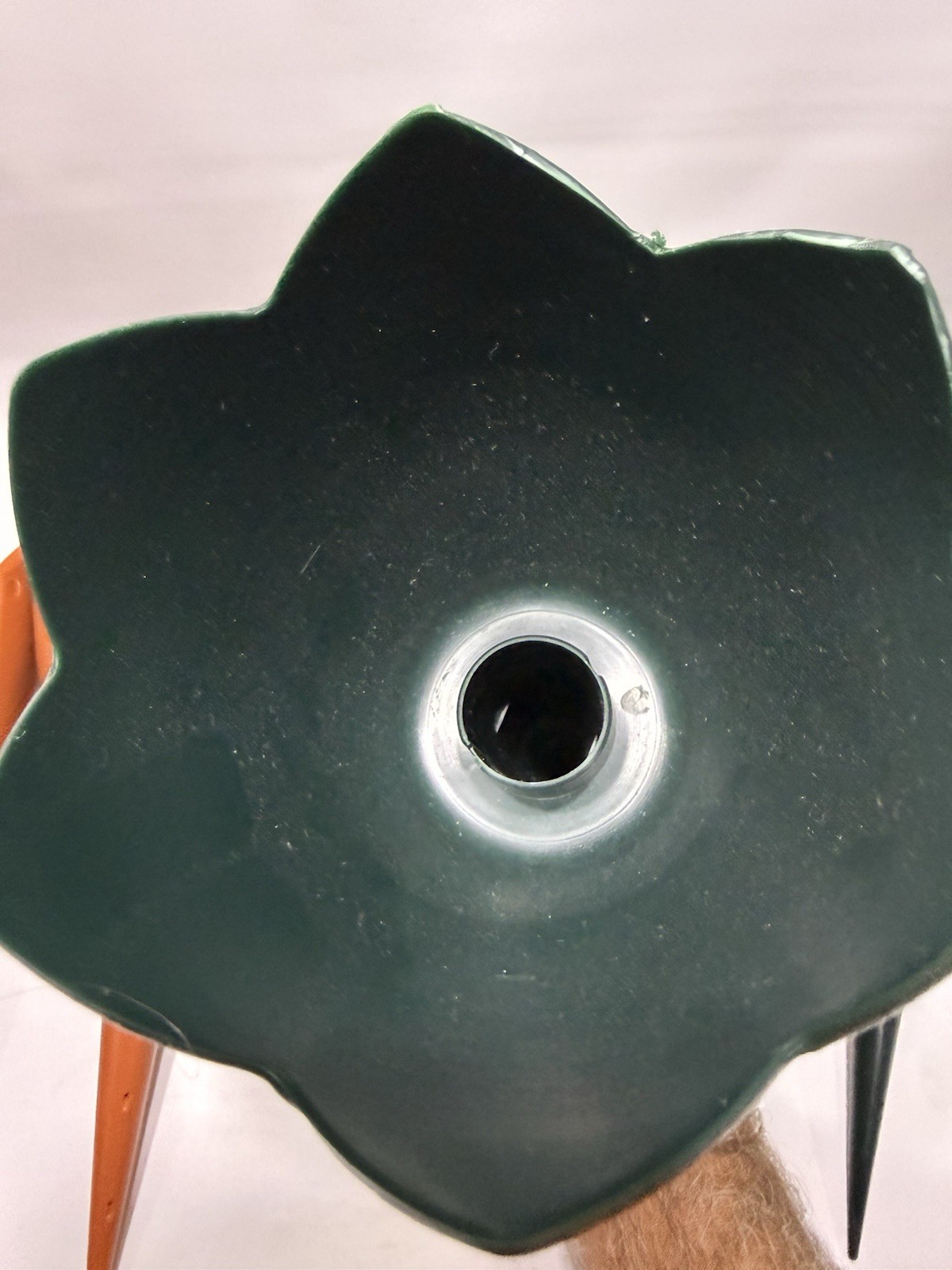 4 pk Memorial Floral Vase 5 Inch Green Rust Polypropylene Cemetery Ground Stakes