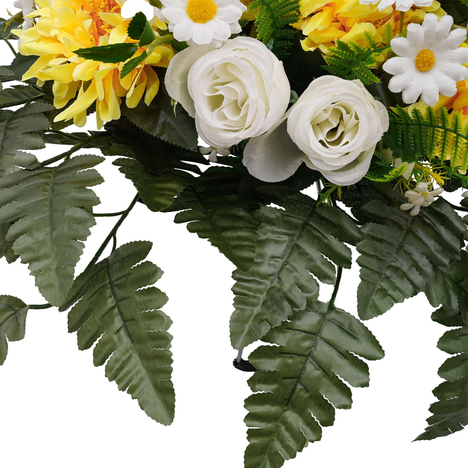 Artificial Wildflower Outdoor Grave Flower Decor,Flower Bud Yellow Chrysanthemum