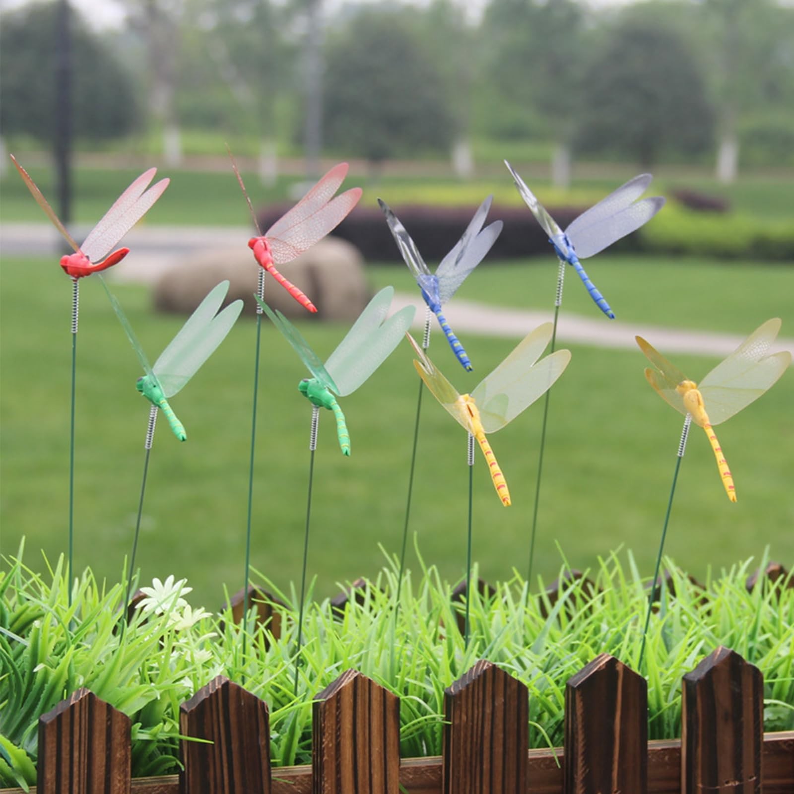 16Pcs Dragonfly Clip, DIY Dragon Fly Clips, Fake Dragonfly Garden Outdoor Dec…