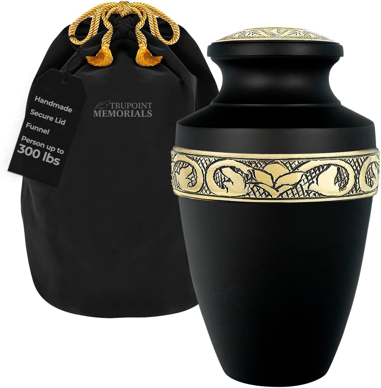 Trupoint Memorials Cremation Urns for Human Ashes, Funeral Memorial Urn