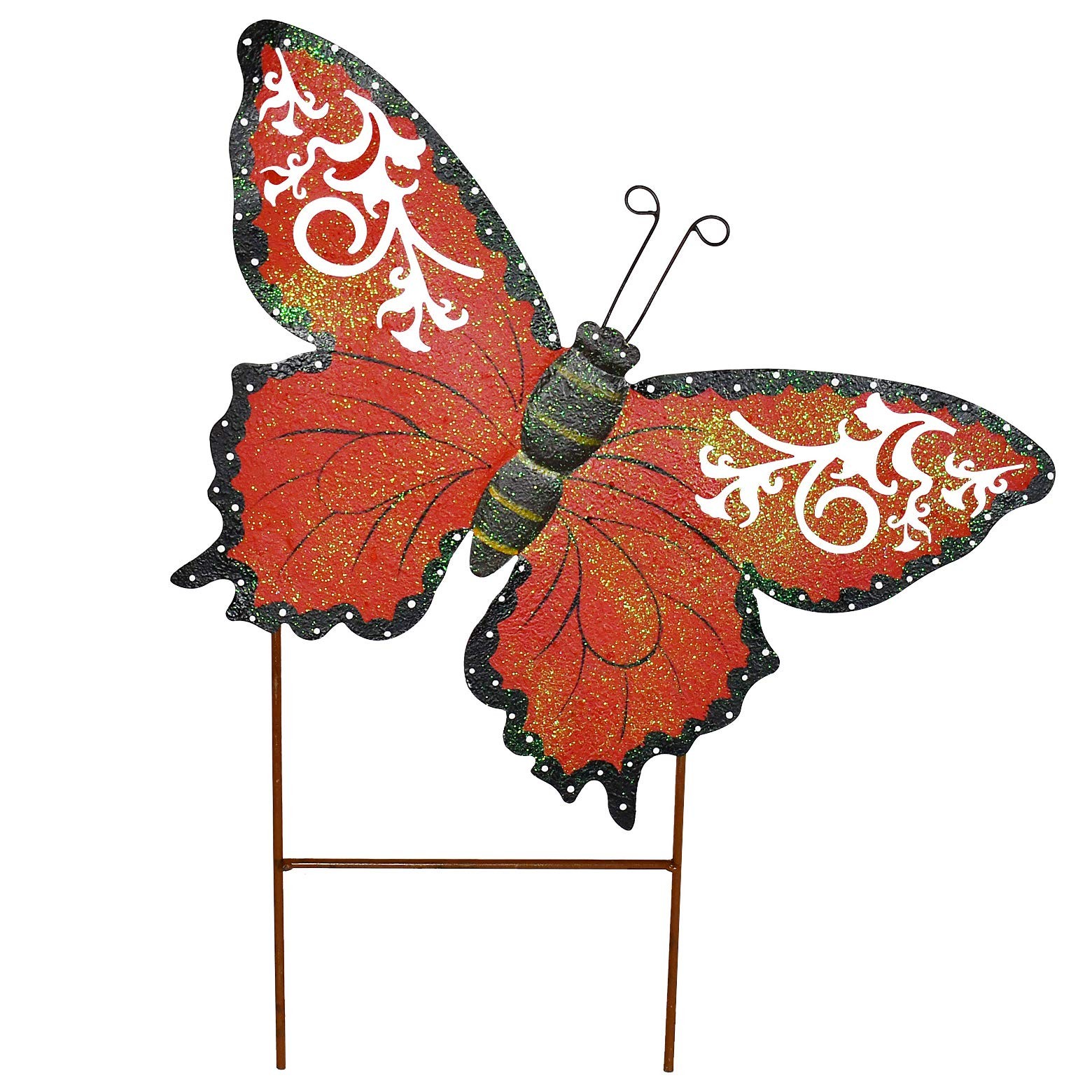 Garden Decor Metal Butterfly Stakes Yard Sign Decorative Lawn Art Indoor Outd…