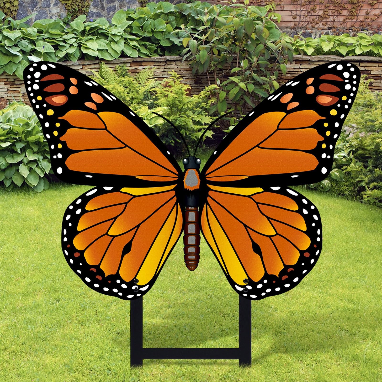 Garden Butterfly Stakes – 16.5 Inch Metal Insect Decor for Outdoor Spaces