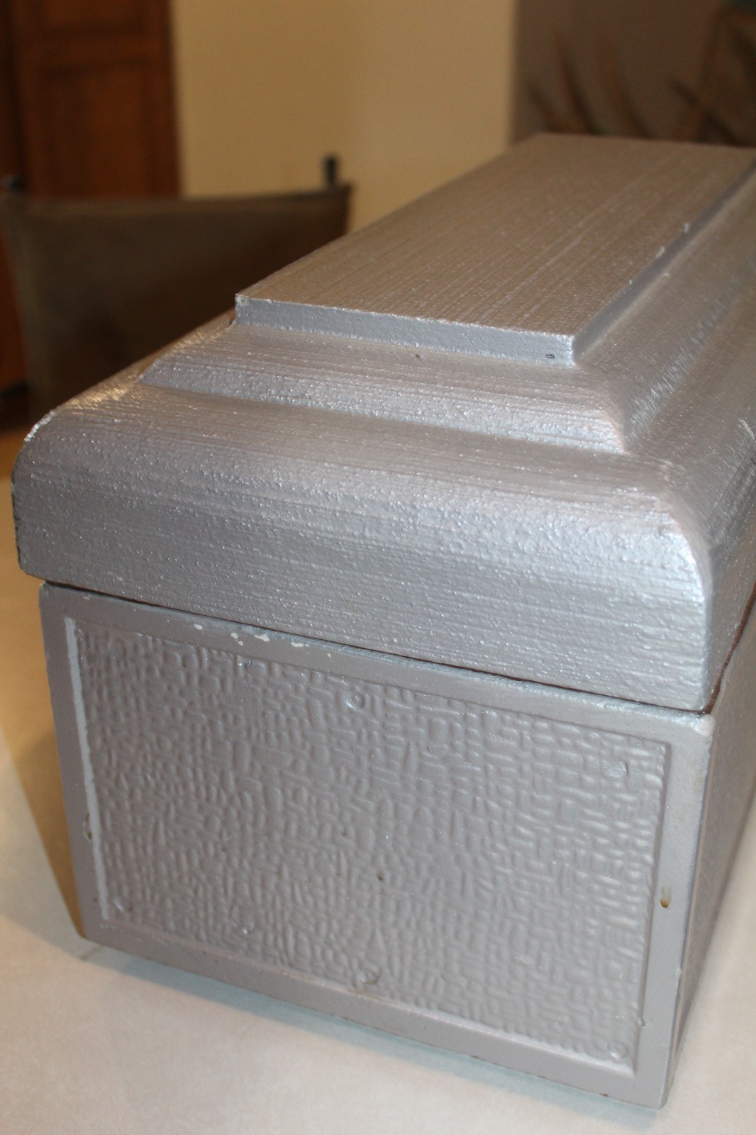 Vtg Wilbert Monticello Salesman Sample Burial Vault Concrete Coffin Casket
