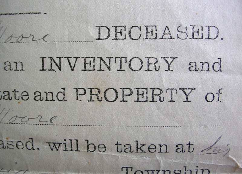 Vintage 1908 NOTICE OF APPRAISEMENT of Deceased from Greene County Xenia Ohio
