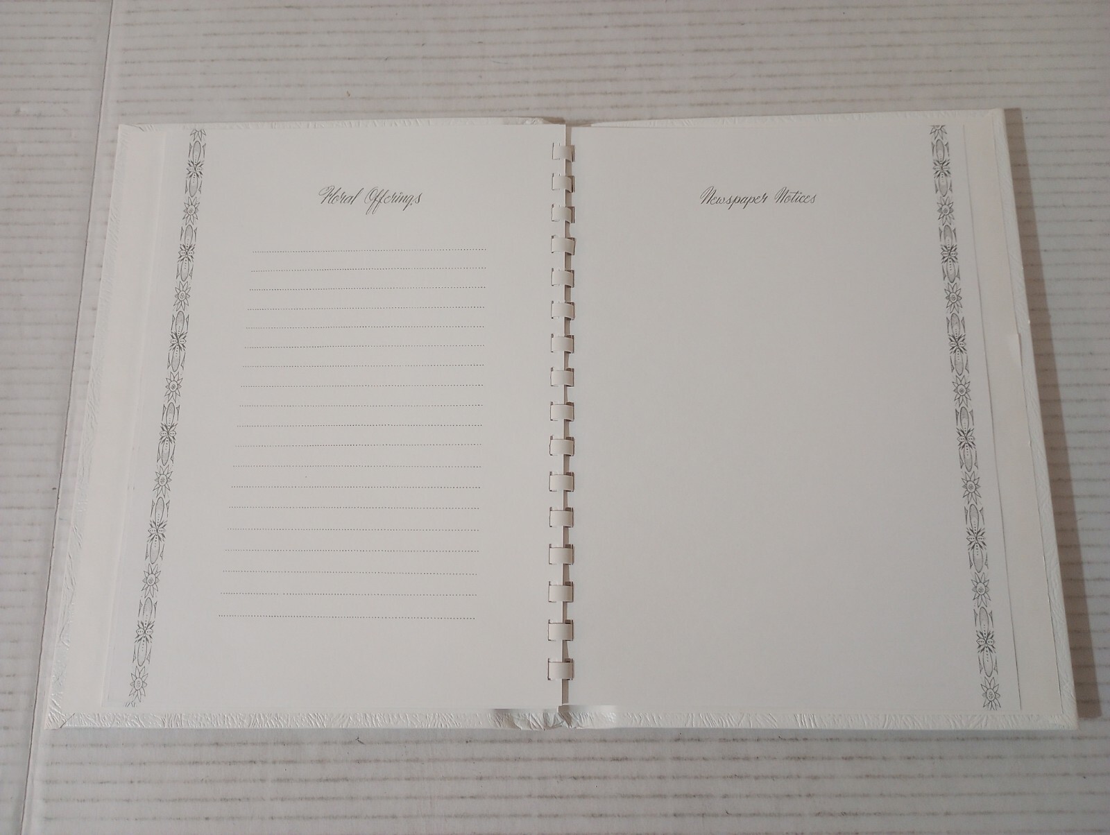 In Remembrance Funeral Guest Book Memorial Service White Sign In Registry Walker