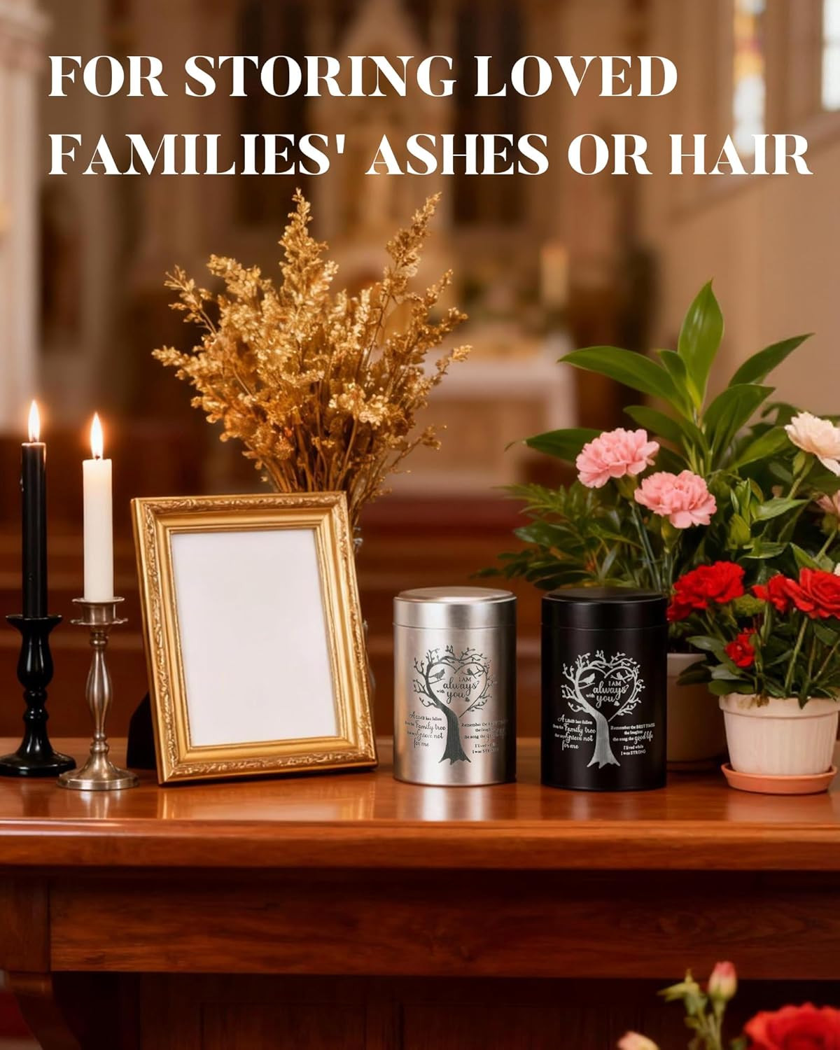 Mini Urns for Human Ashes Set of 8 – Aluminum Keepsake Urn with Velvet Bag