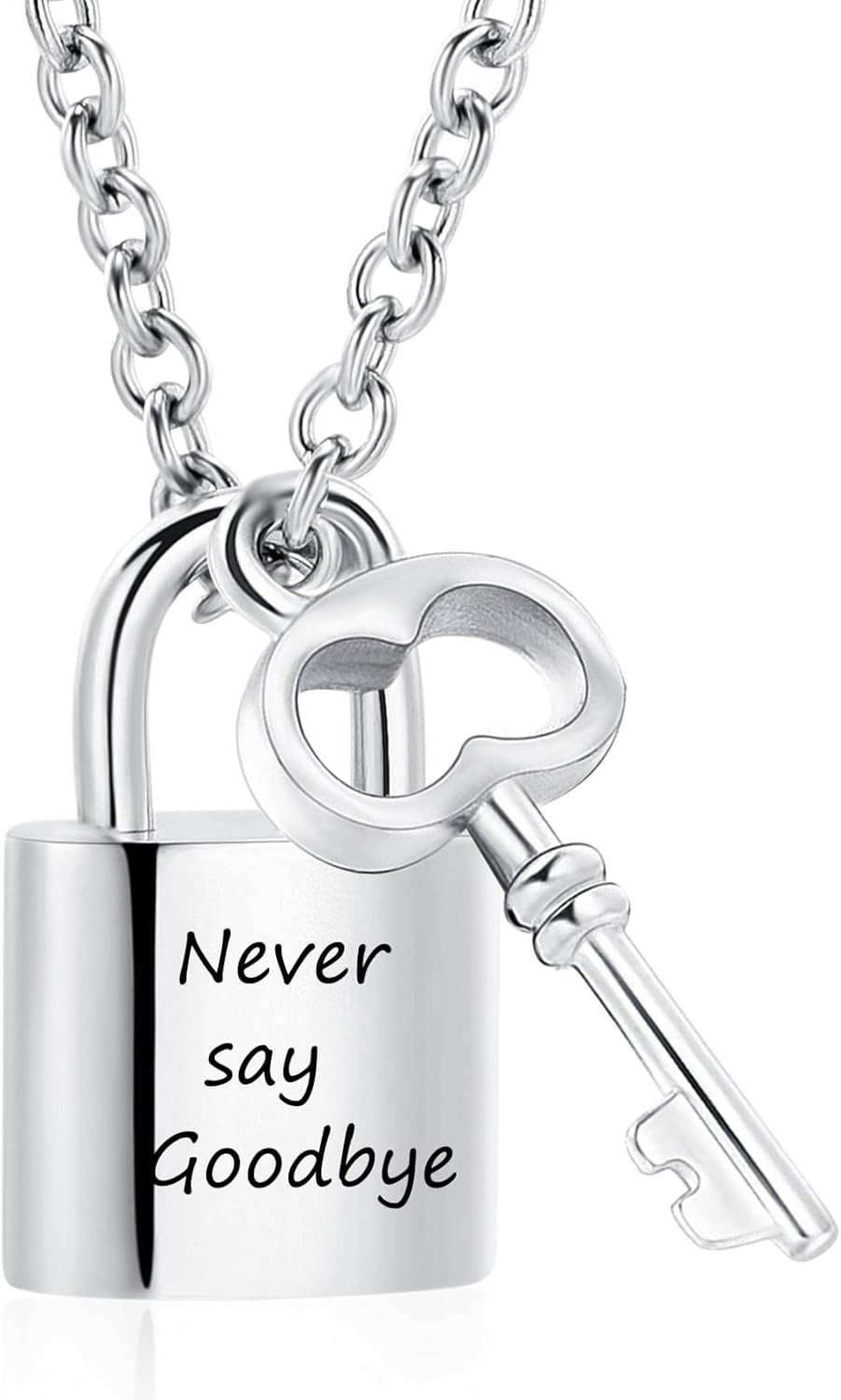 Padlock Cremation Jewelry for Ashes Key with Lock Urn Necklace for Women Men