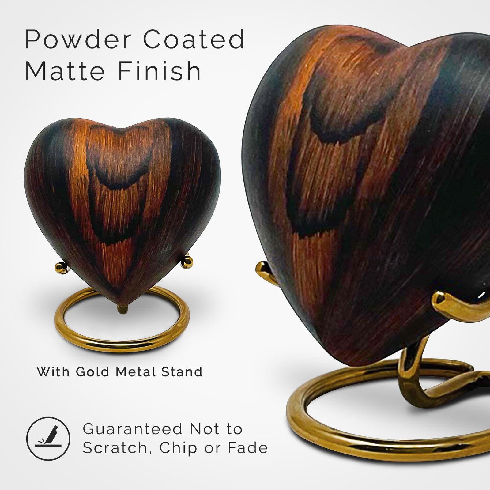 Small Urns for Ashes Keepsake Heart Shape Design, Miniature Cherry