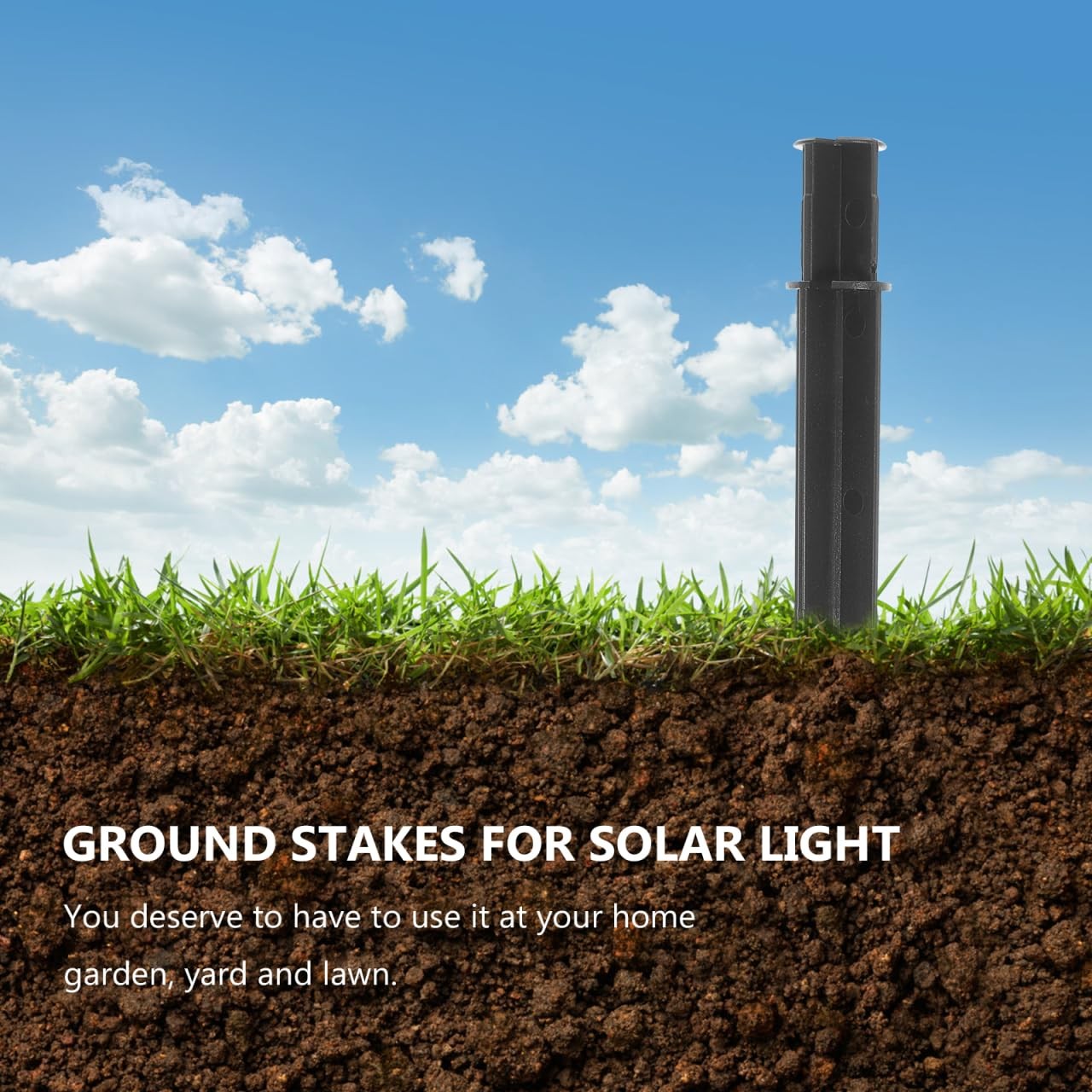5Pcs Reinforced Ground Spikes, Stakes for Solar Lights, Plastic Stakes for Pa…