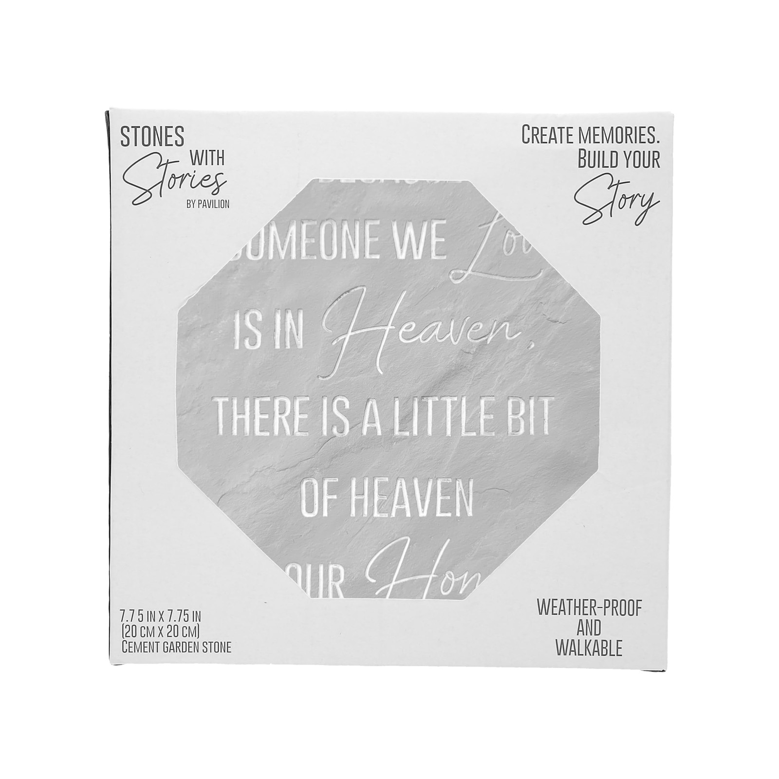 – Heaven in Our Home – 7.75″ x 7.75″ Indoor Outdoor Cement Weatherproof Remem…