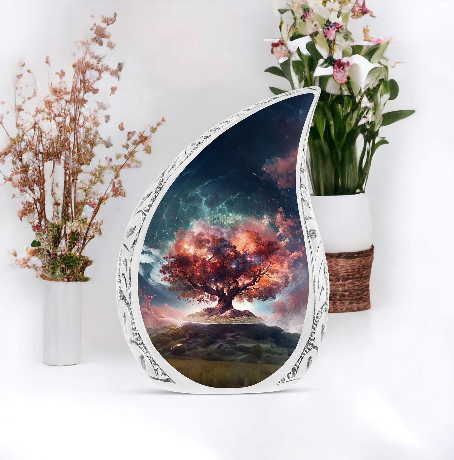 Experience Celestial Symphony: Perfect Memorials with Cremation Urns, a Touch of