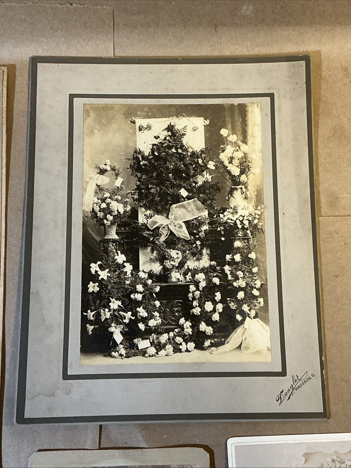 Group Of Early 1900s Funeral Cards And Funeral Flower Photos As Is INV-P0498