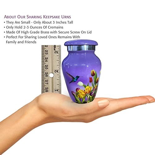 Handcrafted Hummingbird Cremation Urn for Adults – Large Burial Urn for Ashes, P
