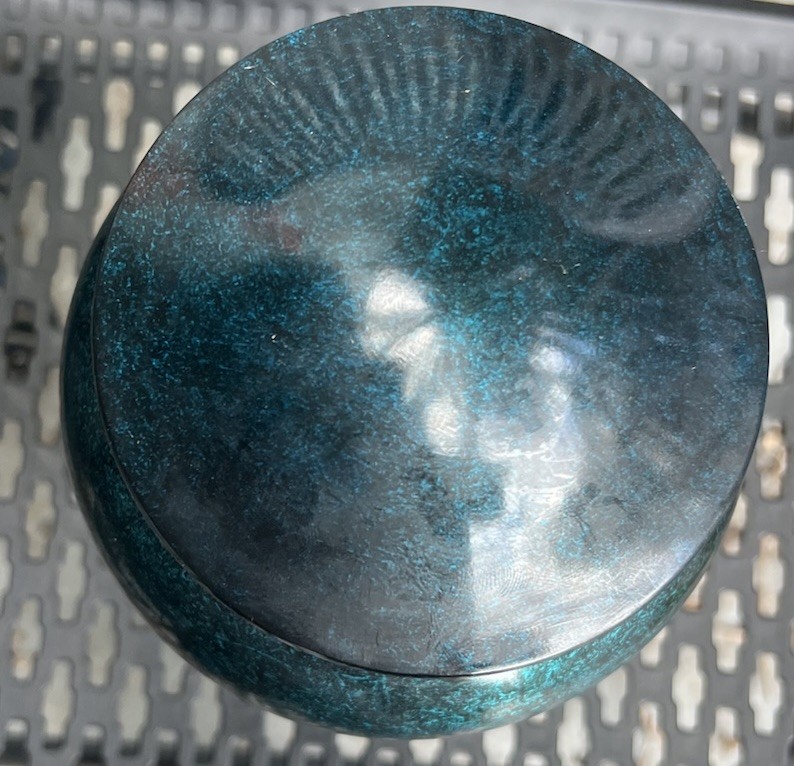 NEW LARGE METAL Alloy CREMATION URN FOR HUMAN ASHES BLUE 10”