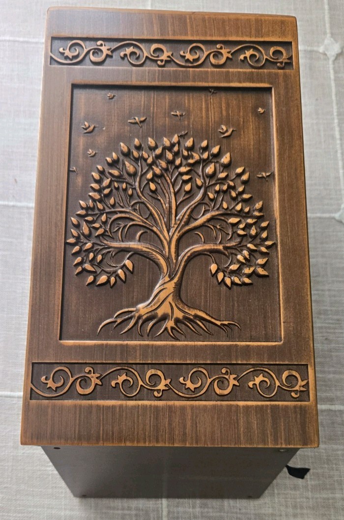 Wooden Tree Of Life Urns Box, Cremation Urn, For Human, Pets Cat, Dog, Burial