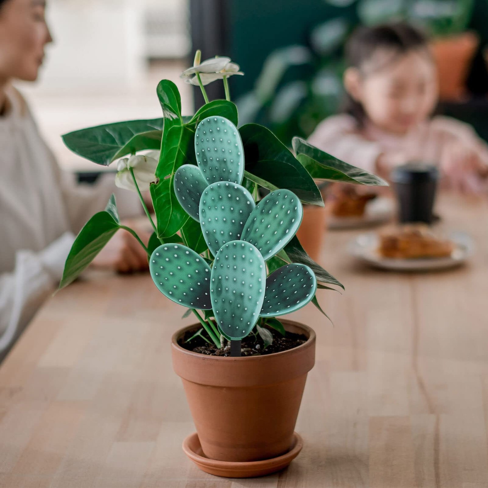 Cactus Garden Stake Decor 9.84X6.08In Outdoor Metal Plant Stake for Yard Pati…