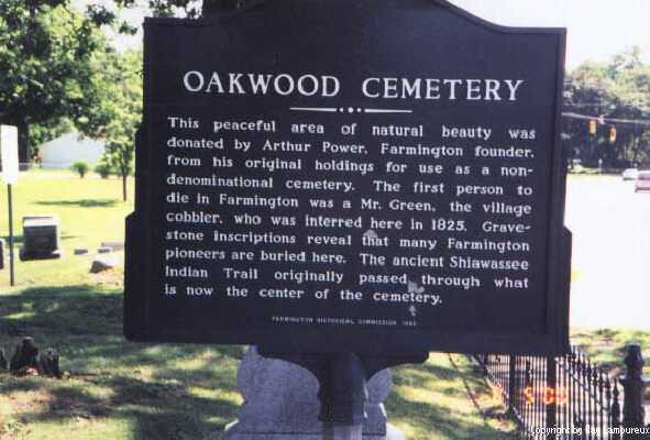 Cemetery plot in Oakwood Cemetery, 34200 Grand River Ave, Farmington, MI 48335