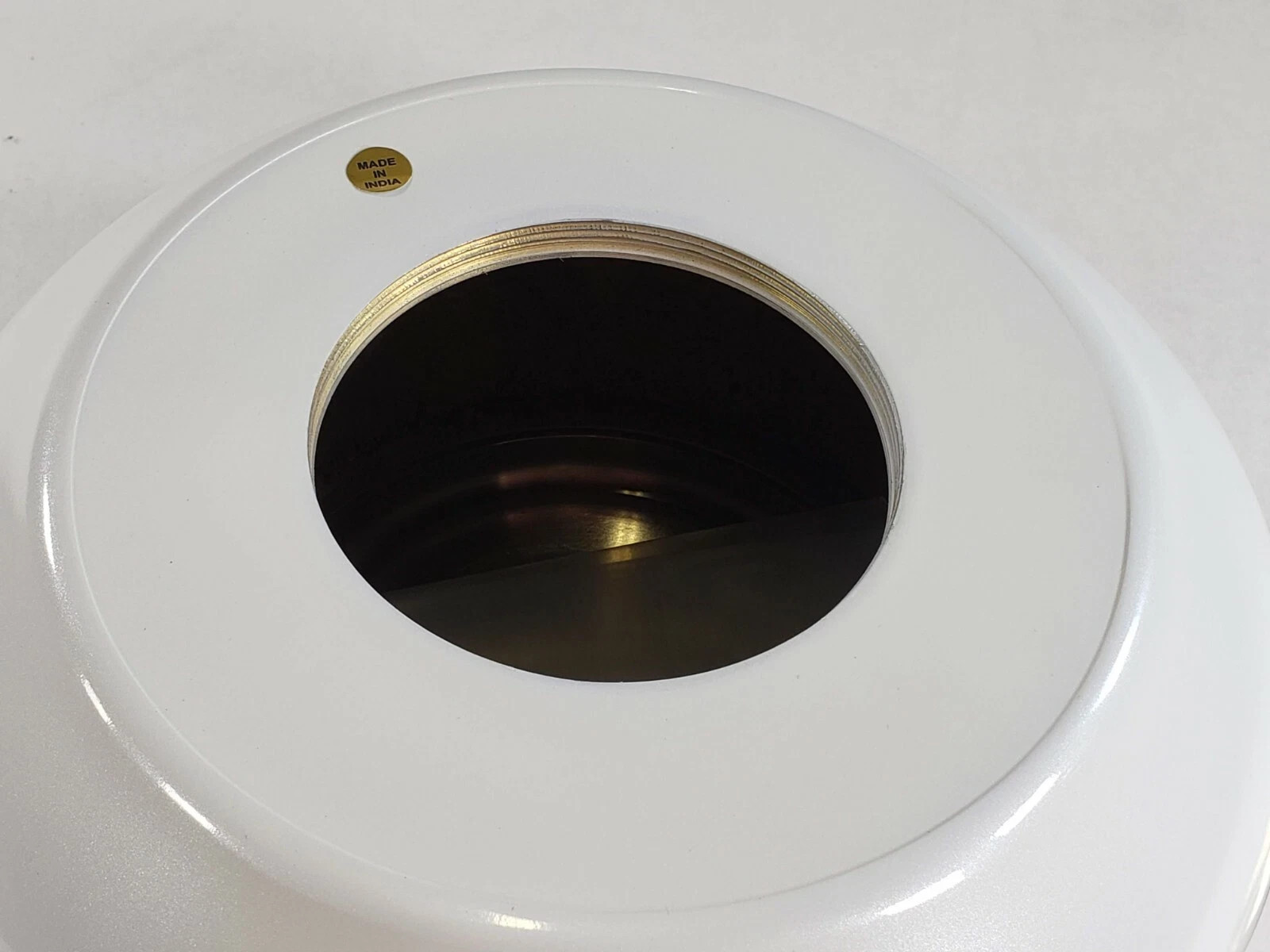 Handcrafted Brass Gem On Top With Polished Accents Ivory Marcelo Miniature Urn