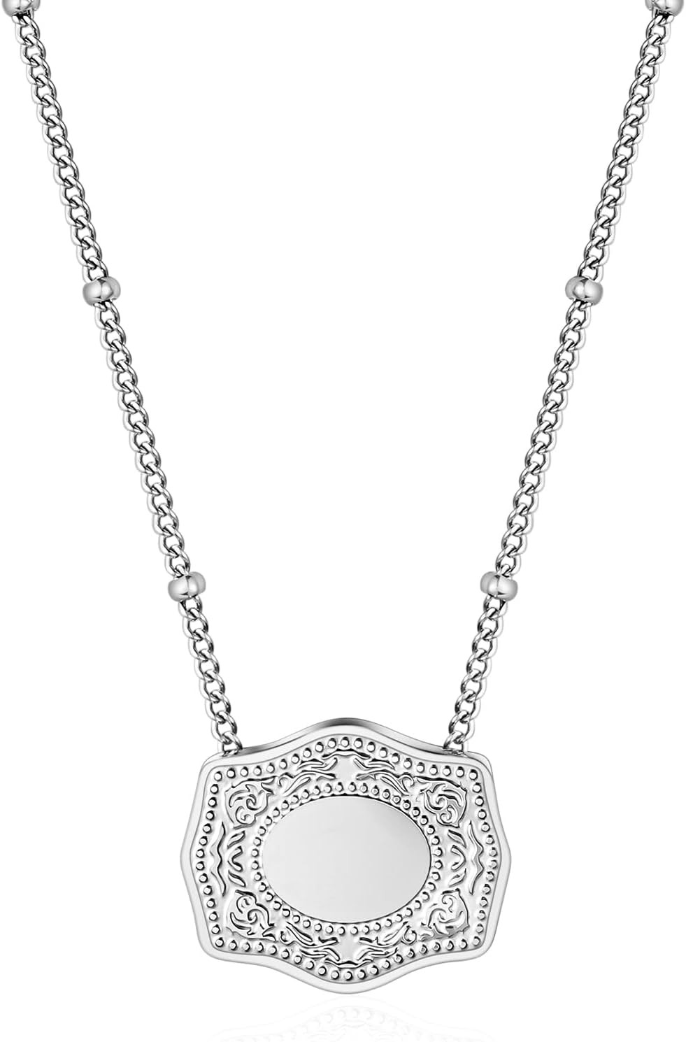 Cremation Jewelry Belt Buckle Urn Ashes Necklace for Women Men Stainless Steel M