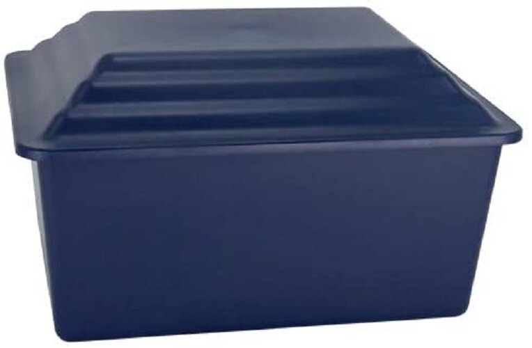 Large/Adult Blue Polymer Urn Vault for Ground Burial for Funeral Cremation Urn