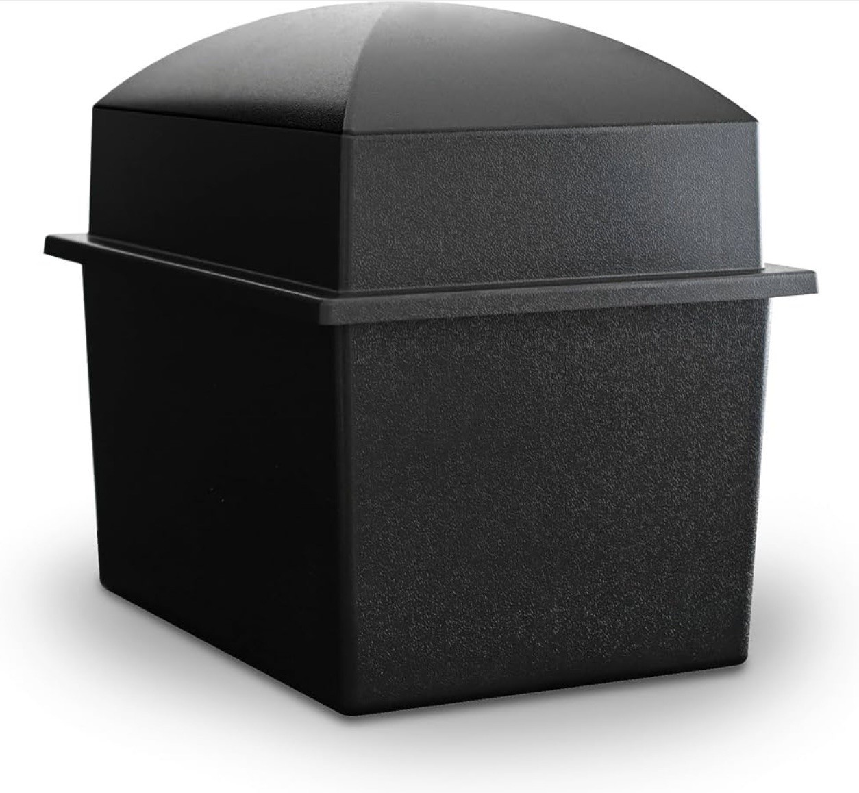 Crowne Vault Extra-Large Carbon Black Polymer Funeral Cremation Urn Burial Vault