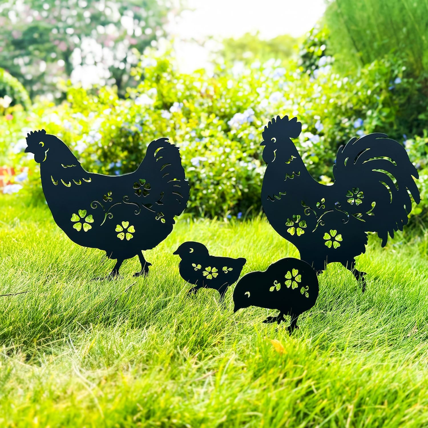 Chicken Decorative Garden Stakes Yard Art Gifts for Chicken Lovers