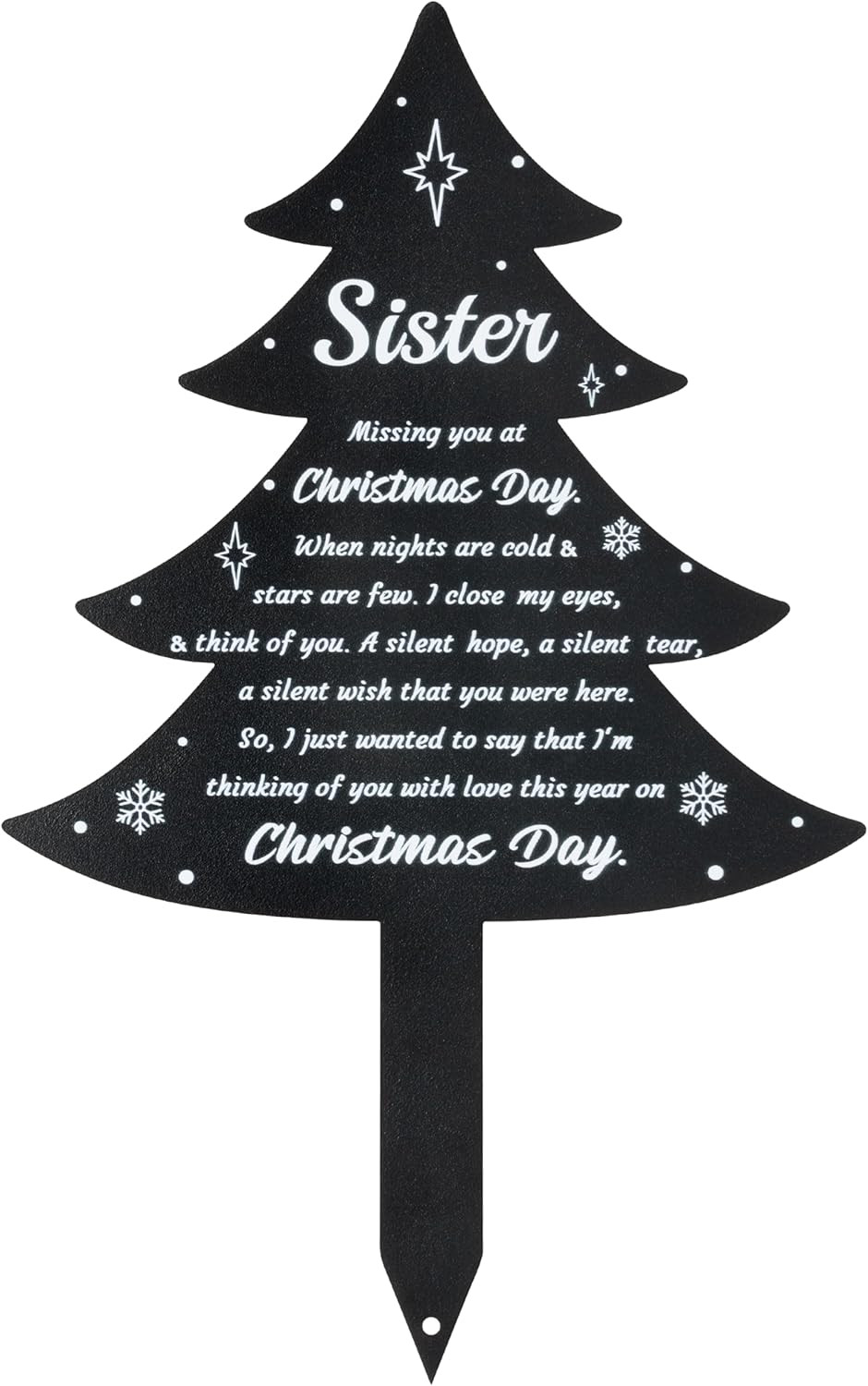Christmas Grave Decorations for Cemetery – Sister Metal Memorial Grave Markers,
