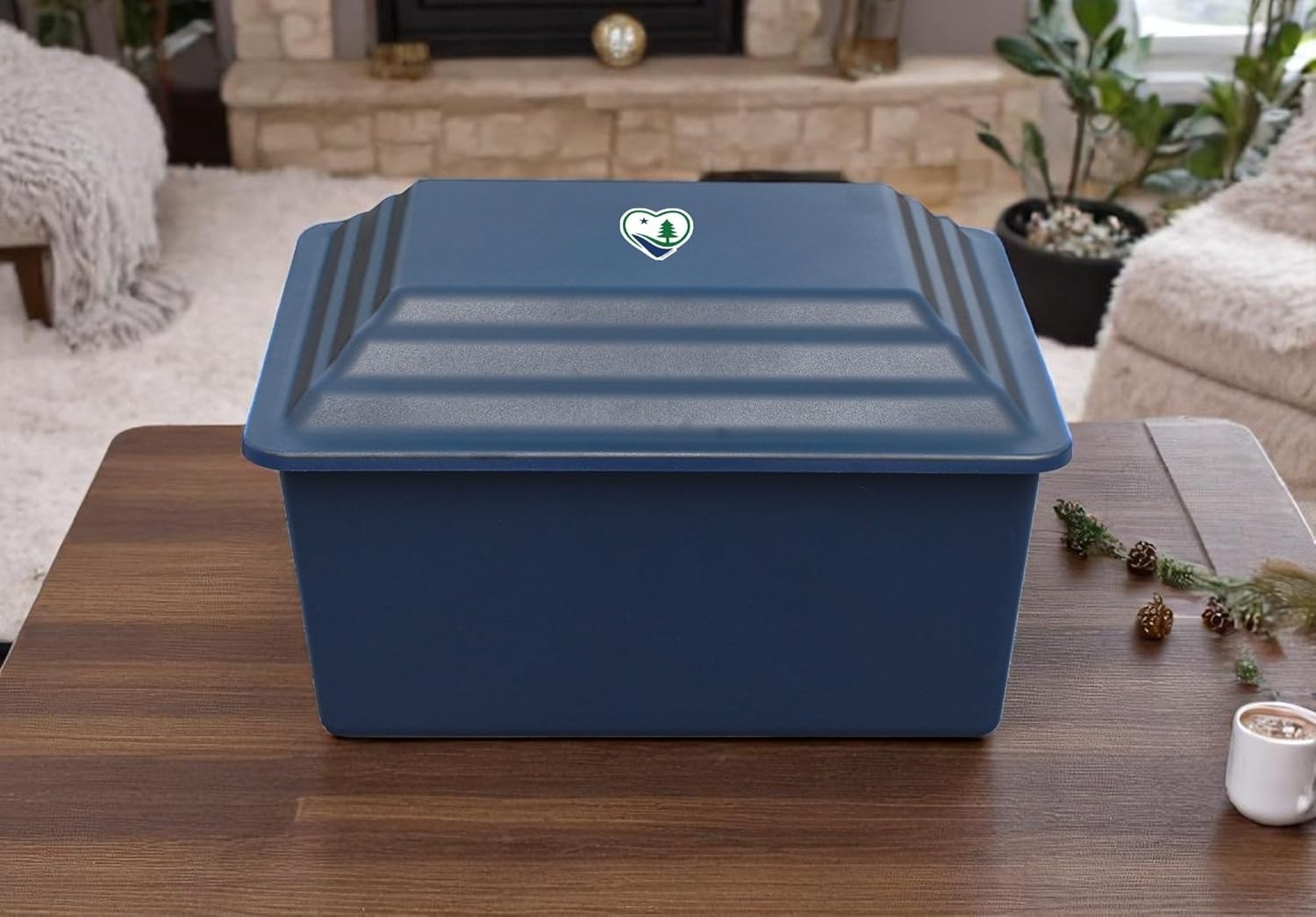 Made in U.S.A. LegacyGuard Navy Blue Urn Vault – Durable Ground Burial Solution