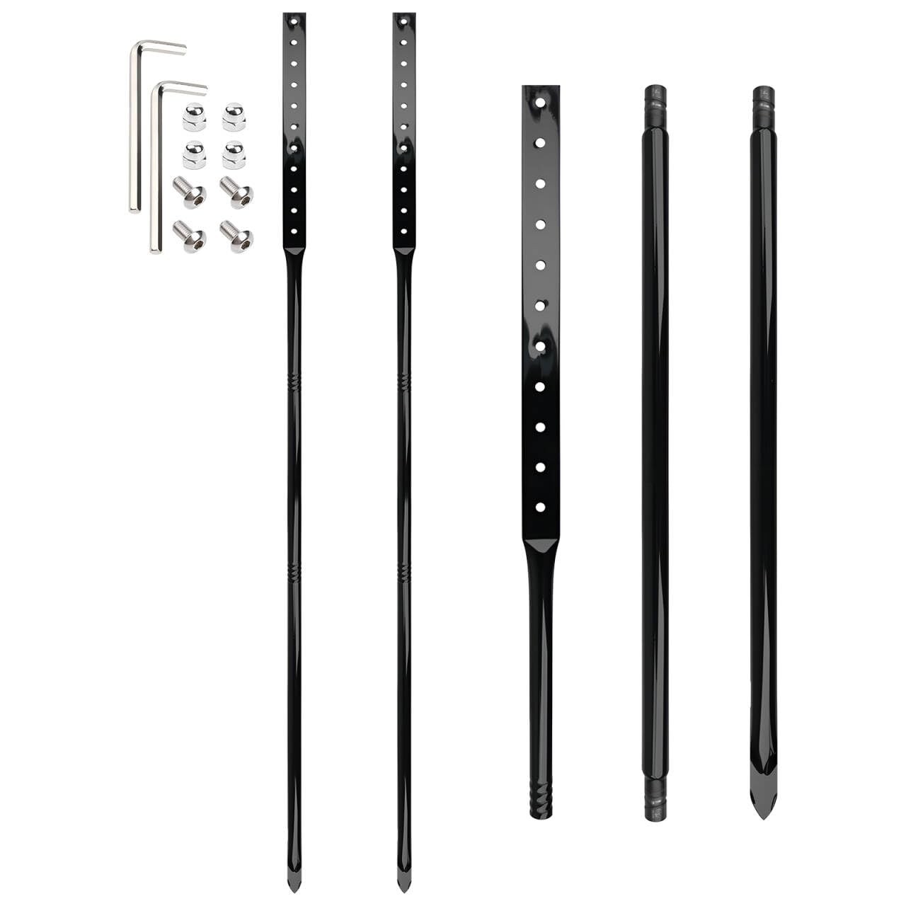 2 Pack 51 Inches Metal Thick Stake for Yard Signs, Long Metal Posts with Hard…
