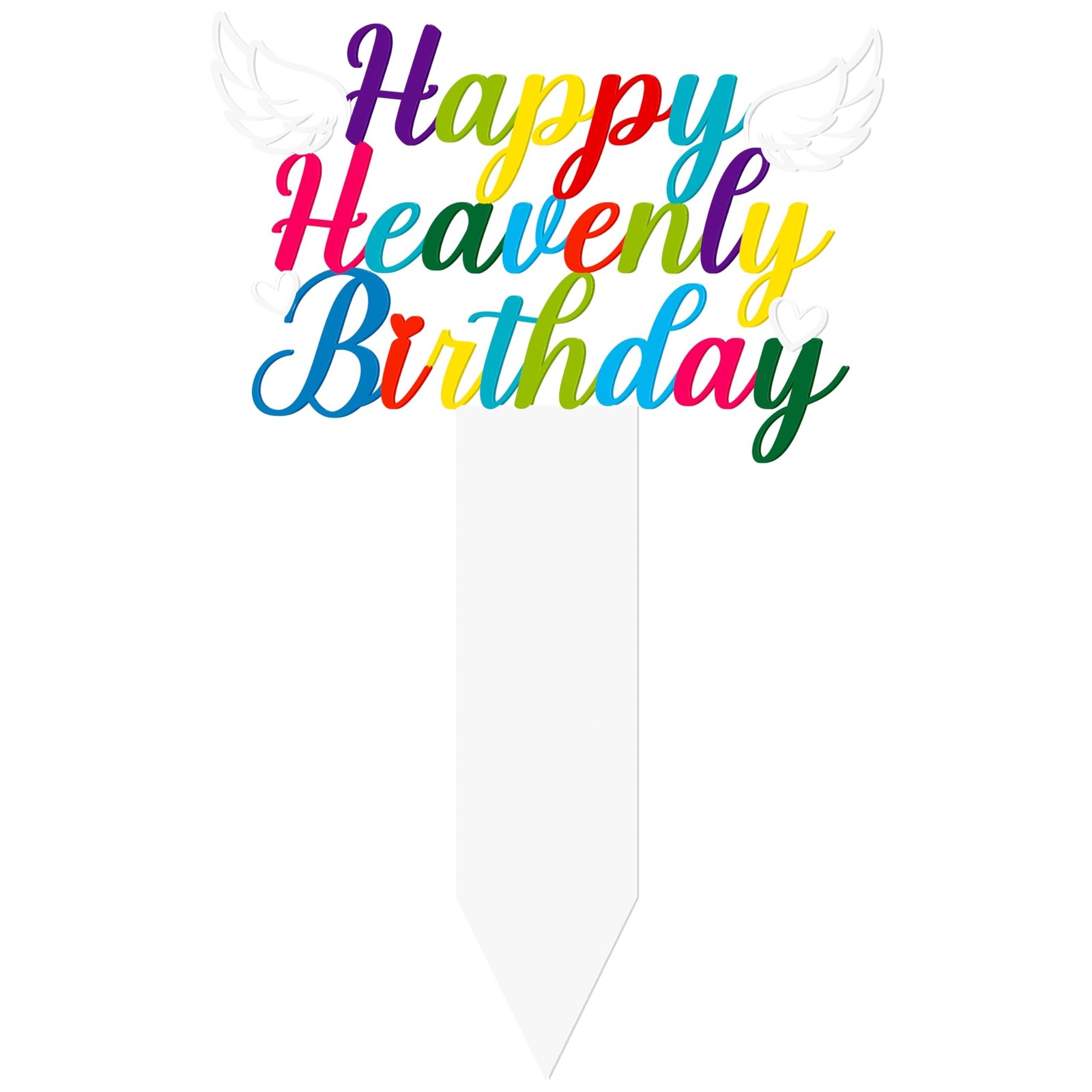 Stake Graves Cemetery Decorations – Happy Birthday in Heaven Metal Memorial G…