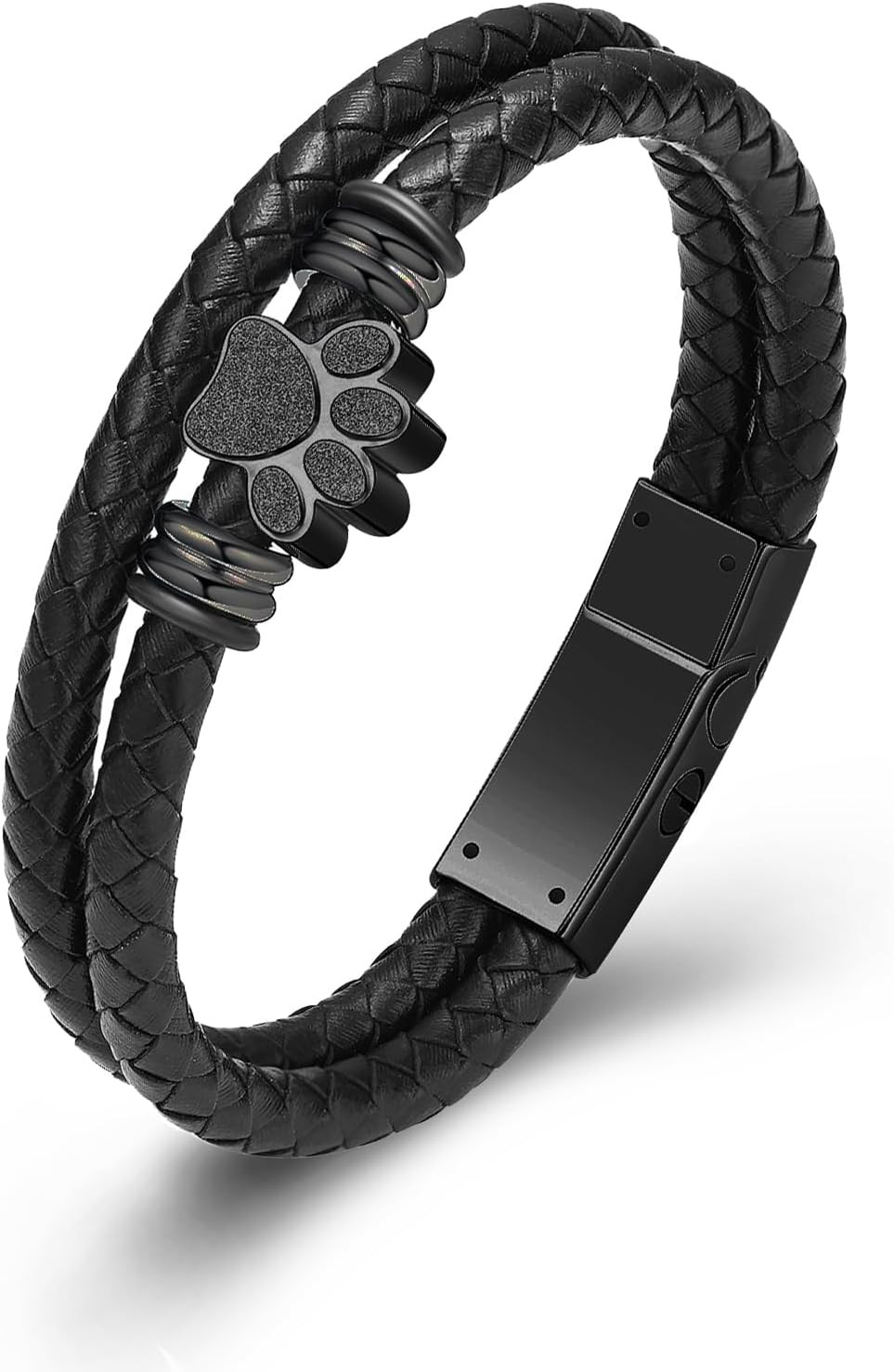 Pet Cremation Jewelry Paw Print Urn Bracelet for Ashes for Women Men